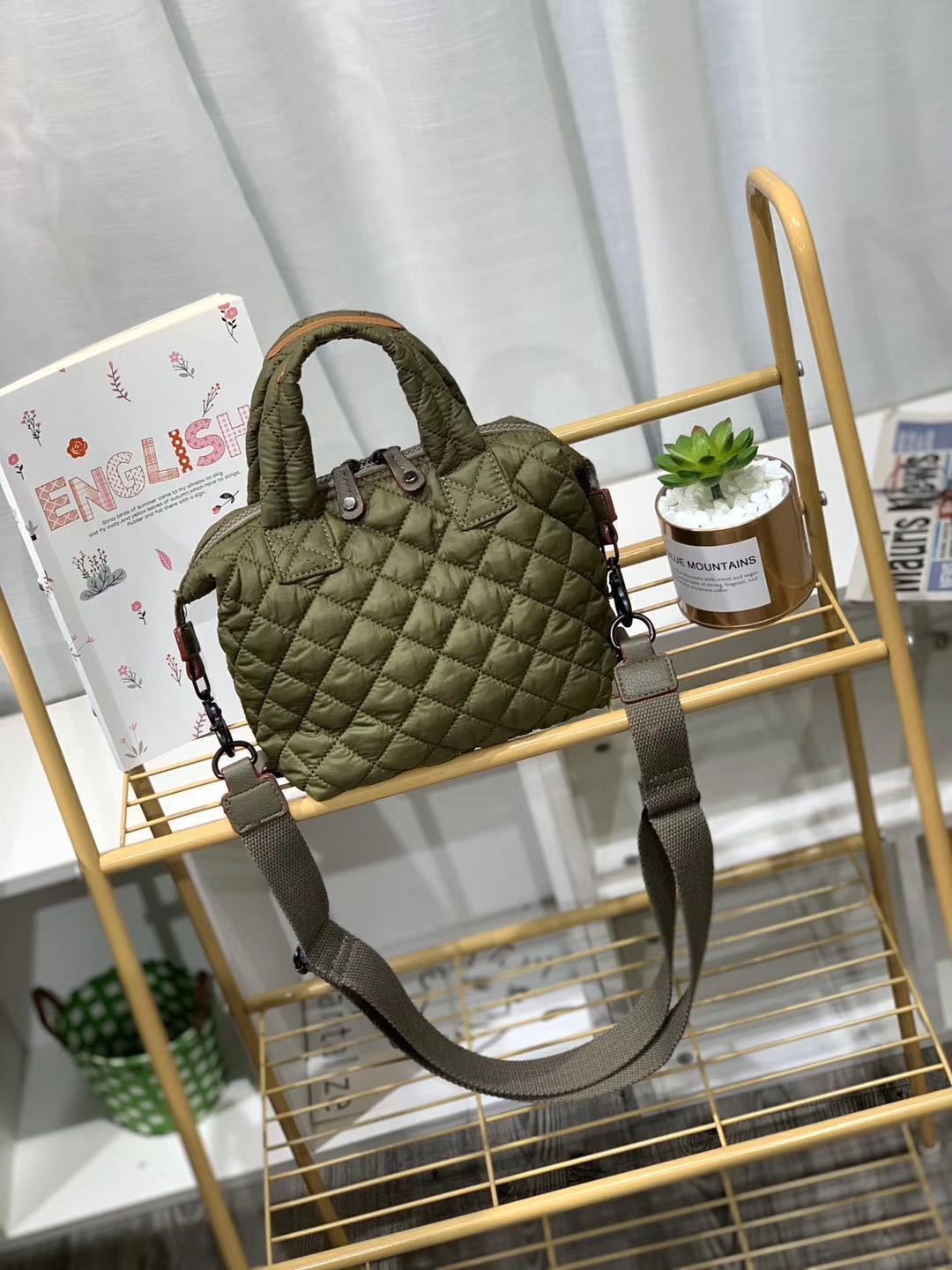 Crossbody Bags Women Lady Handbags Nylon Down Cotton Shoulder Bag