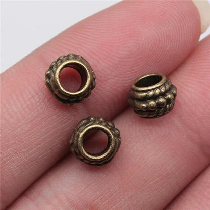 Antique Style Spacer Beads - Round Bead Bracelet Charms DIY Jewelry Making 20Pcs