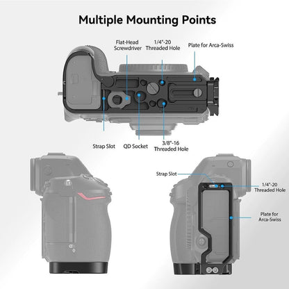 SmallRig Z 8 L-Bracket for Nikon Camera Quick Release L-Shape Mount Plate -3942