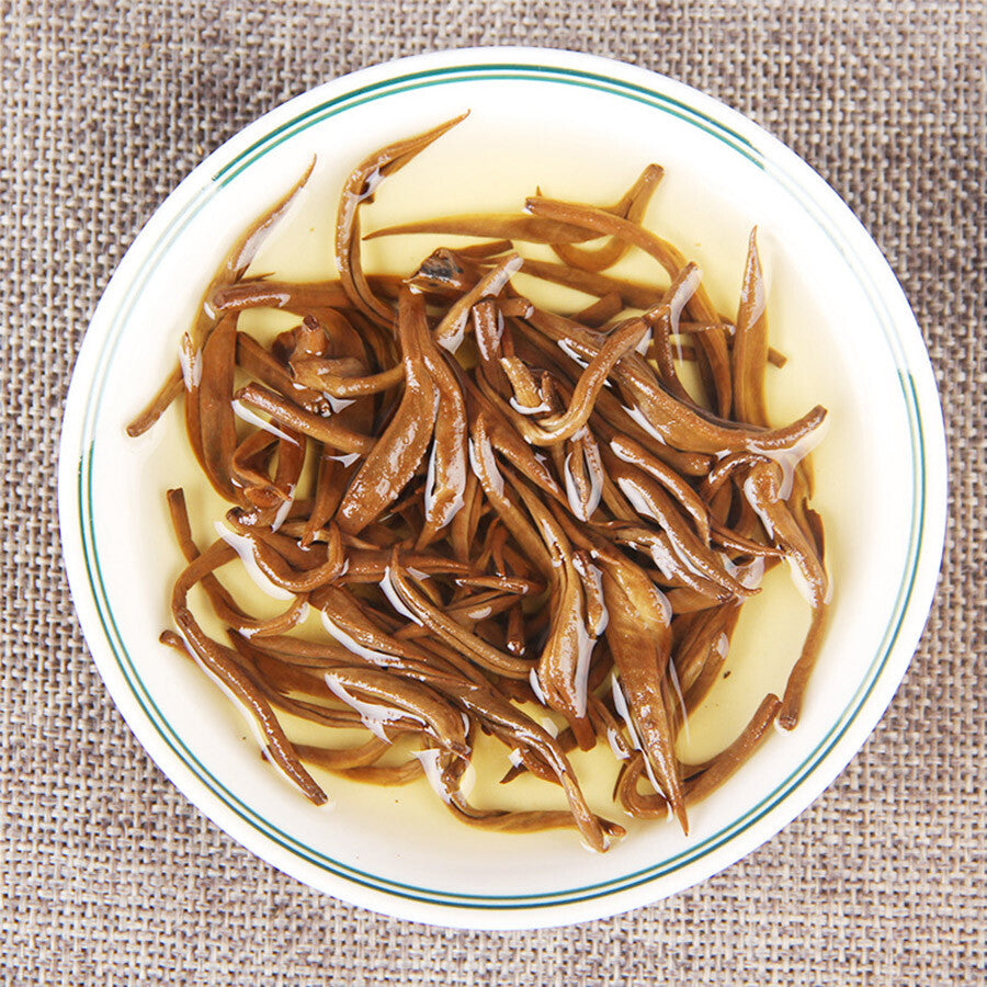 Yunnan Golden Dianhong Balck Tea Fengqing Dian Hong Huang Jin Luo Loose