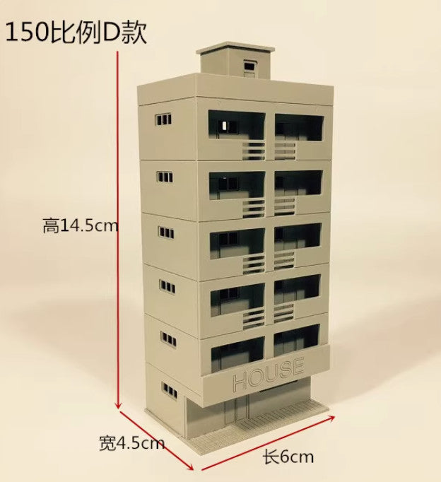 150 Scale Transversal Building Railway Scenery Layout Modern House Kit Part D1