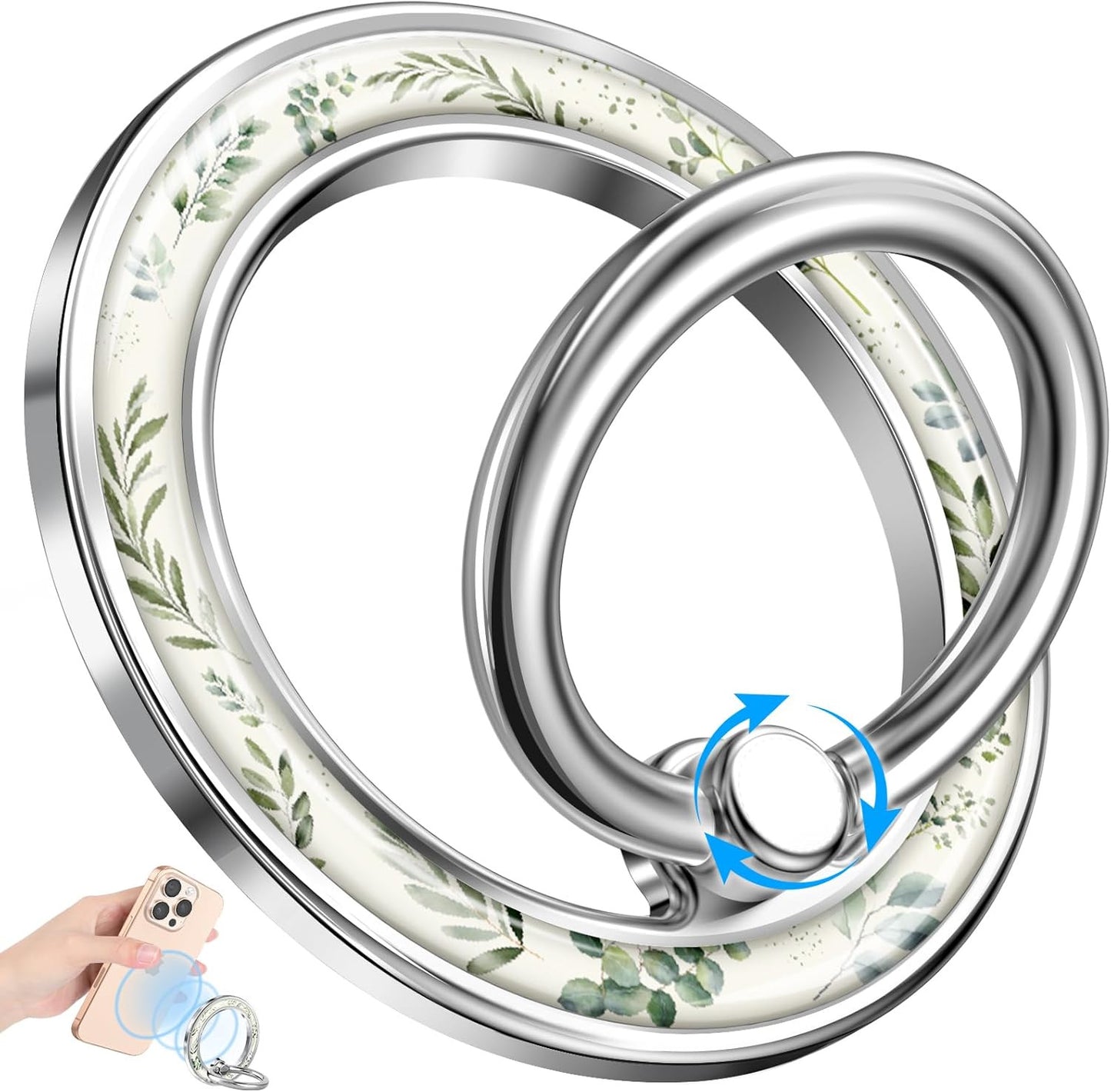 Magnetic Phone Ring Holder Compatible with Magsafe - Cell Phone Grip Magnet Remo