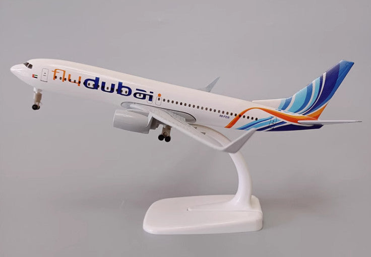20CM Flydubai BOEING 737-800 Passenger Aircraft Plane Diecast Airplane Model