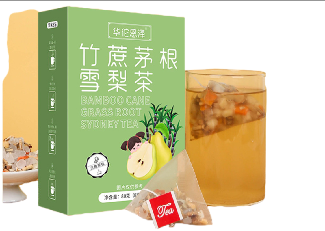 80g Bamboo Cane and Roots of Snow Pear Tea Triangle Bag No-boil Tea Bags