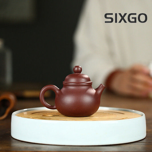 China Yixing Zisha Pottery Purple Clay Handmade 100cc Mesh Teapot 容天