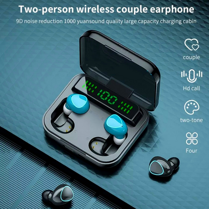 Couple Headphones Bluetooth Earbuds Wireless Earphone WaterProof For Any Phone