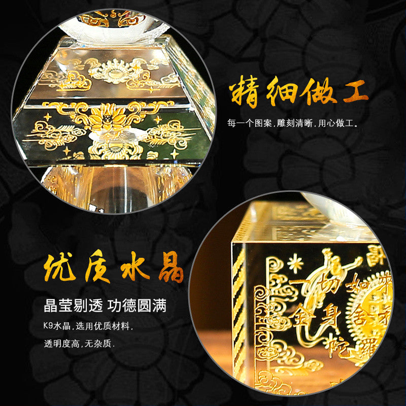 4.72" Buddhism Crystal Stupa Small Bodhi Pagoda Buddhist Altar Ornaments Collect