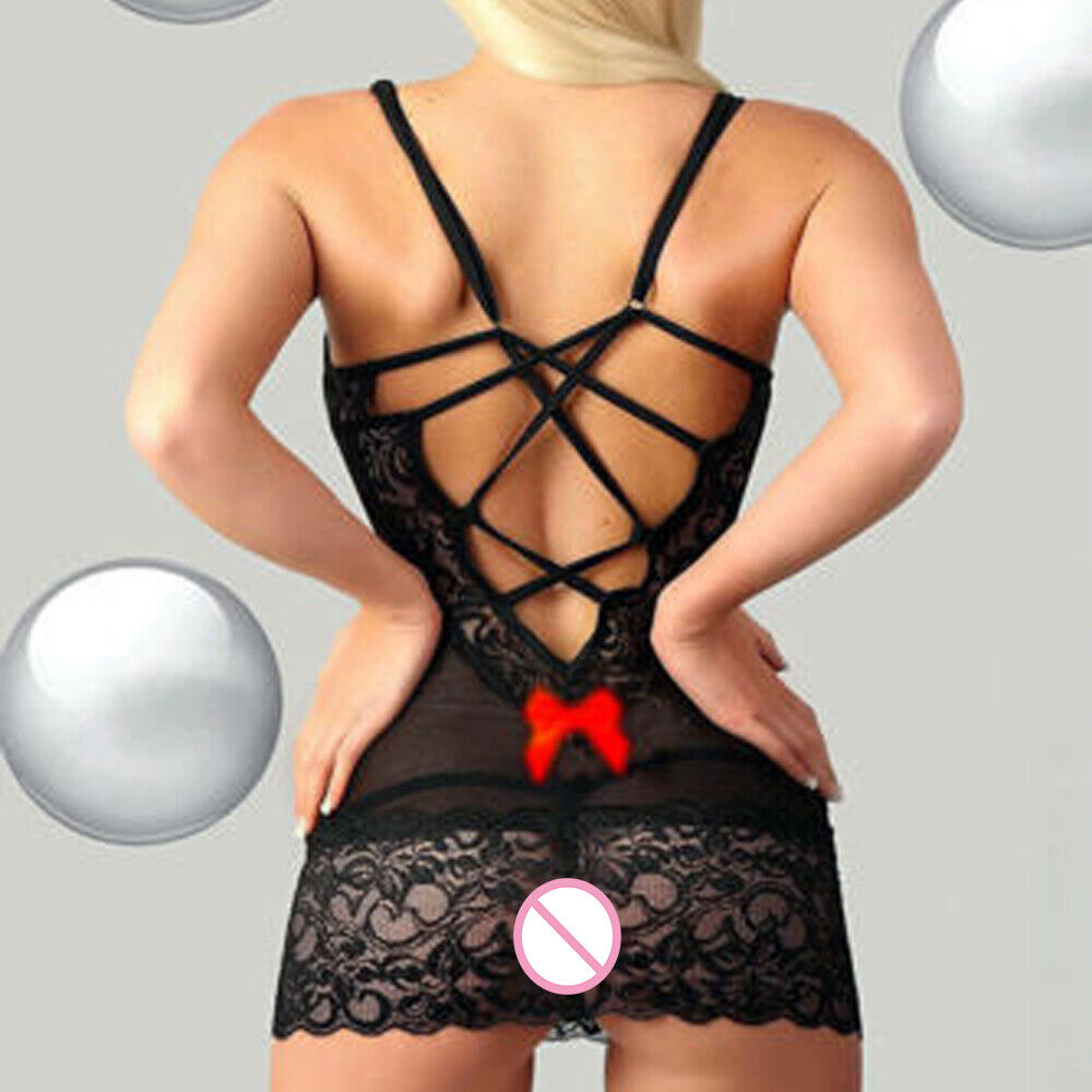 Hot Erotic Women Bow Lace Racy Underwear Spice Suit Temptation Sexy Underwear