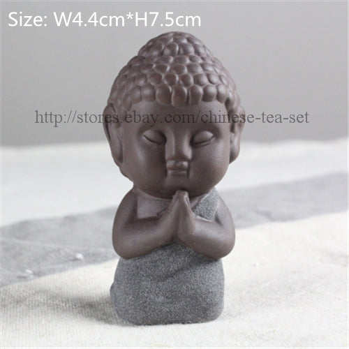 China Novelty Tea Play Statue Pee Doll Smile Buddha Monk Wealth Bring Tea Pet