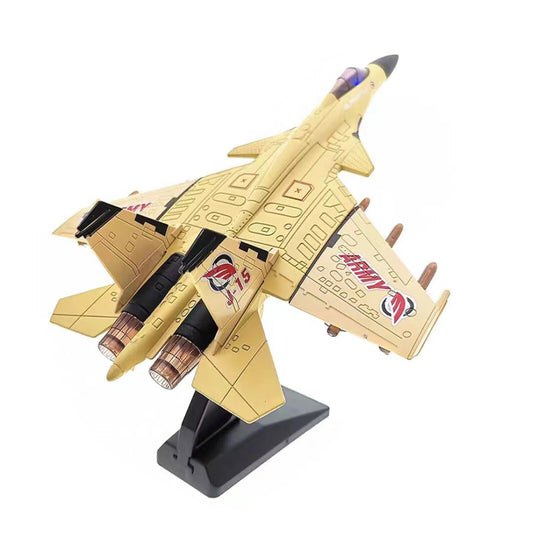 1:100 J-15 Alloy Fighter Aircraft Sound &Light Pull Back Military Metal Model N
