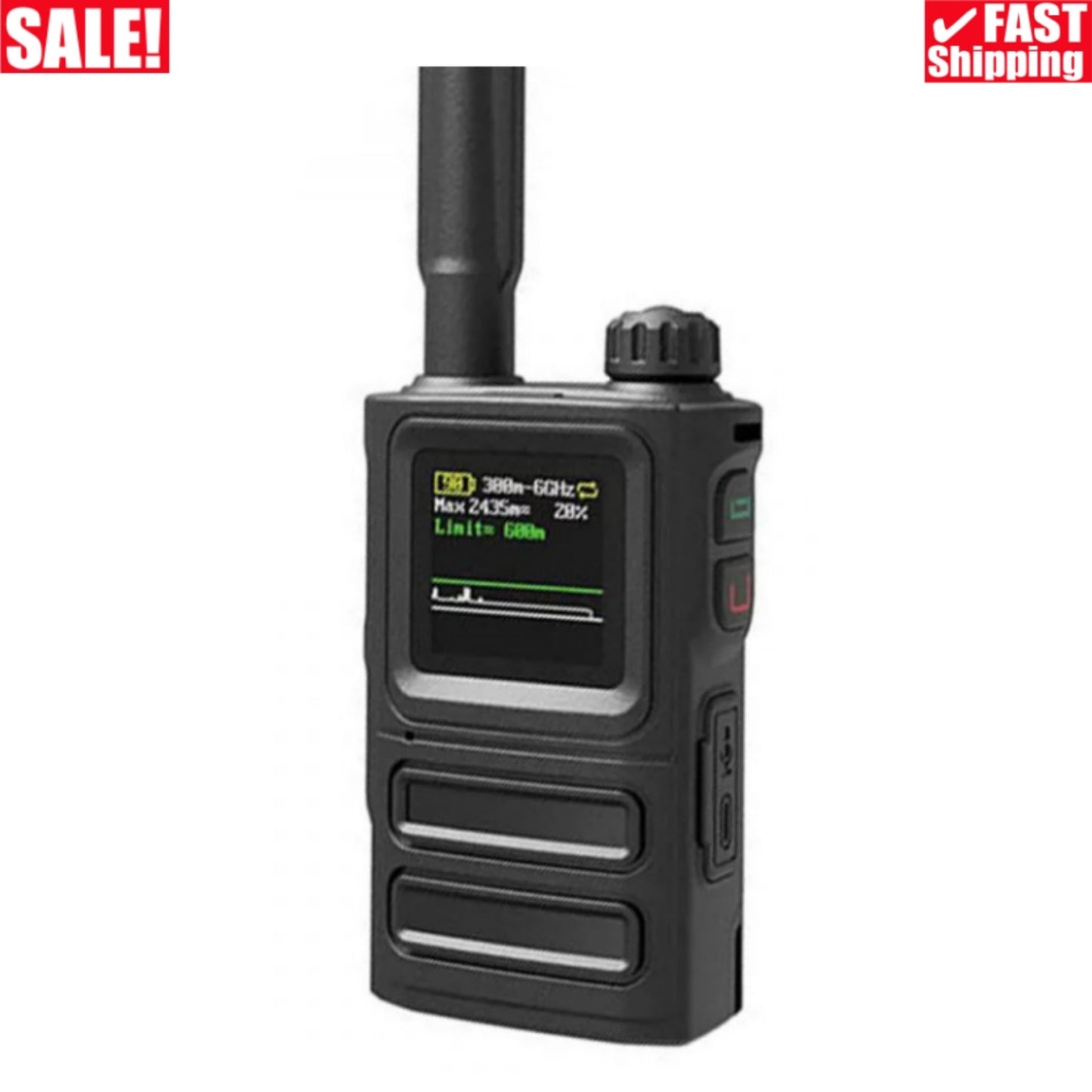300M-6GHz Handheld Drone Detector Solution 1-2KM Detection Range for FPV Drones