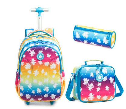 Kids Bag Wheels School Backpack Children School Backpack Girls Travel Bags