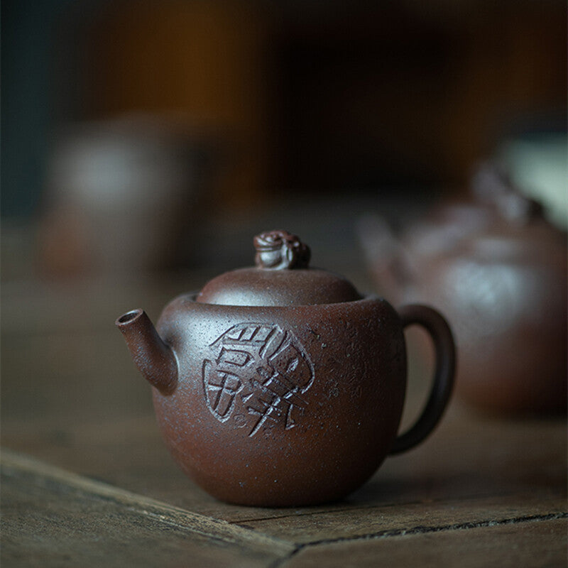 Handmade Tea Pot Original Ore Old Duan Clay Yixing Zisha Pot Wealth Bring Mascot