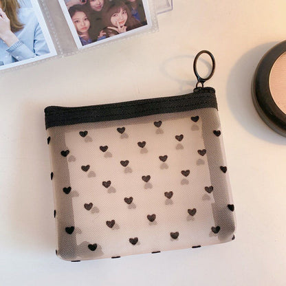Mesh Cosmetic Bag Travel Storage Makeup Bag Organizer Pouch Portable Beauty Case
