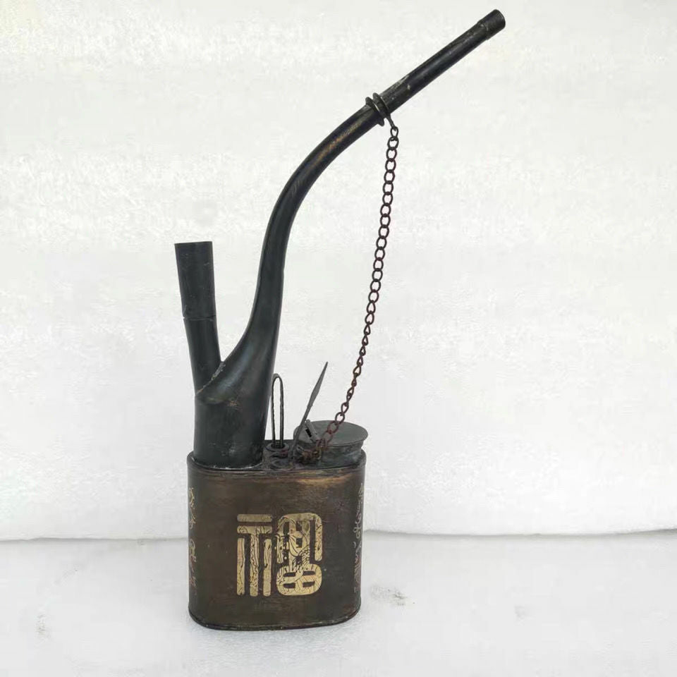 23.8cm Chinese Copper Smoking Tool Pipe Decorated Handicraft Ornaments