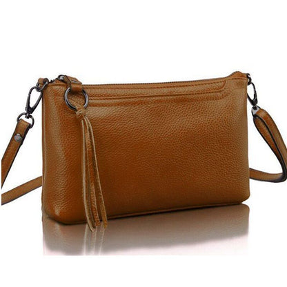 Cow Genuine Leather Messenger Bag Shoulder Purse Shoulder Bag Satchels Blue Red