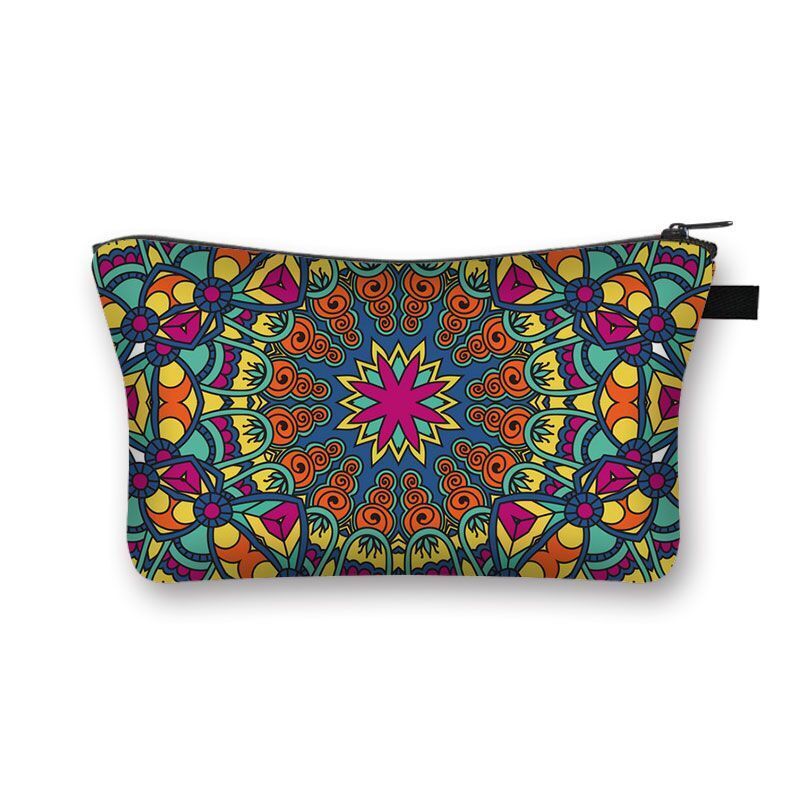 Vintage Pattern Multifunctional Cosmetic Bags Organizer Gothic Wallet Polyester