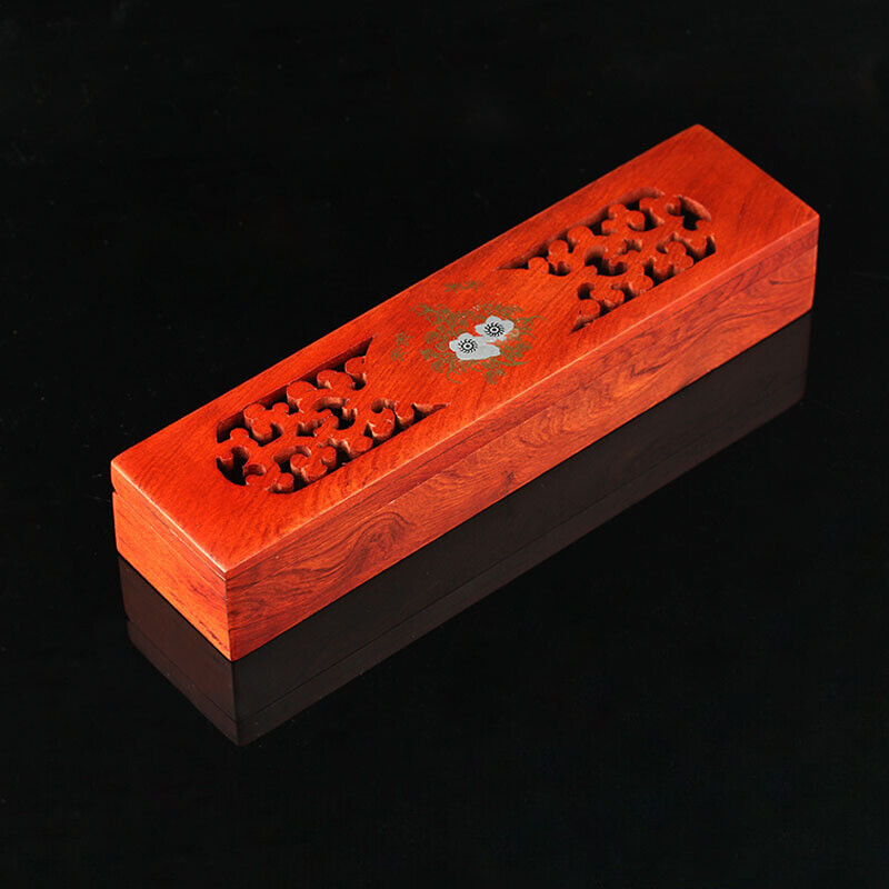Wooden Stick Incense Burner Hollowed Box Holder Case for Yoga Spa Tea Ceremony