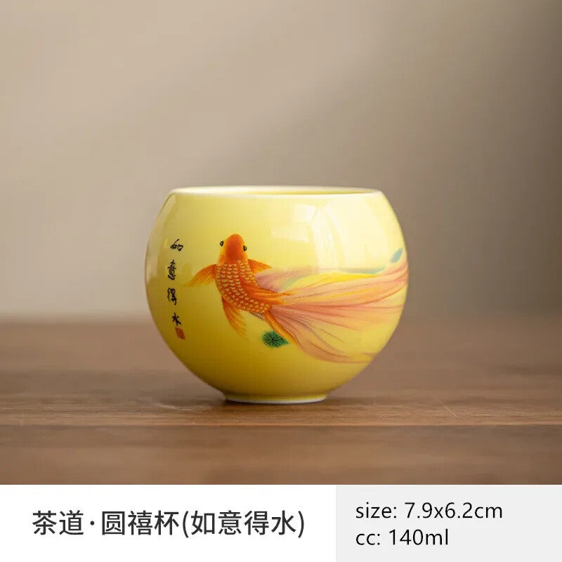 Chinese Ceramic Teacup Handmade Custom Master Cup Traditional Tea Accessories