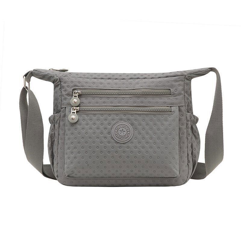Ladies Shoulder Bags Women Nylon Handbag Zipper Purses Messenger Crossbody Bag