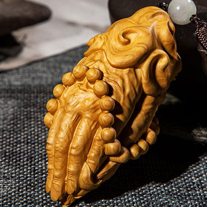 7.5 X 4 X 3.2 CM Boxwood Carving Figurine Netsuke : Hands Praying