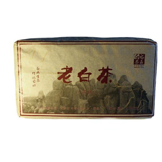 Shou Mei White Tea Brick Premium Fuding Aged White Tea Cake