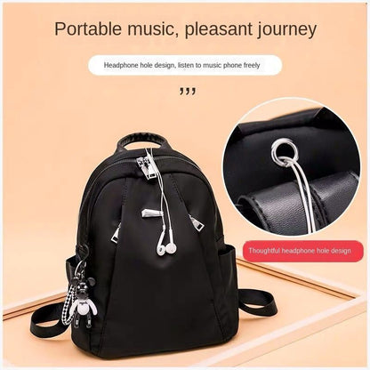 Oxford Cloth Backpack Student Bag Canvas Waterproof Travel Trend Backpack Zipper