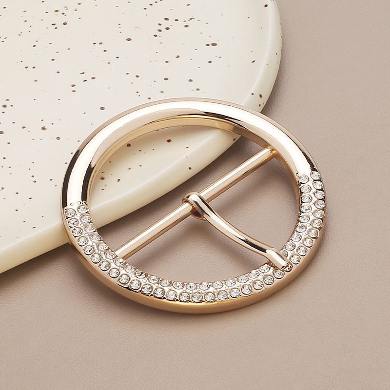 Belt Buckle Metal Pin Rhinestones Handbags Cuff Adjustment Dress Waistband Decor