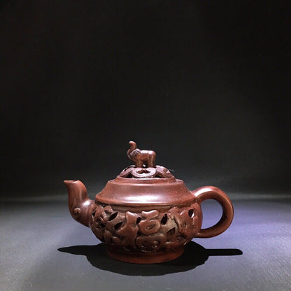 vintage chinese yixing purple clay teapot zisha ceremony teaware collection rare