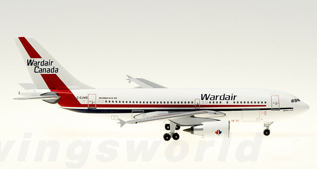 1:400 AeroClassics Wardair Canada A310-300 Passenger Airplane Diecast Model