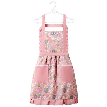 Cooking Aprons Cotton Canvas Floral Home Kitchen Fashion Thin Breathable 65x65cm