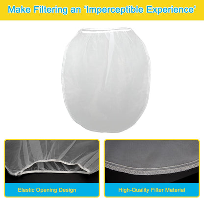 10 PCS Paint Filter Bags, 5 Gallon White Fine Mesh Strainer Bags, Elastic Top Op