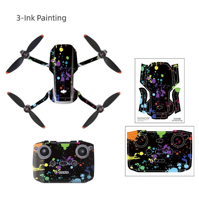 Waterproof Decals PVC Stickers Kit For DJI Mavic Mini 2 Drone Remote Controller-