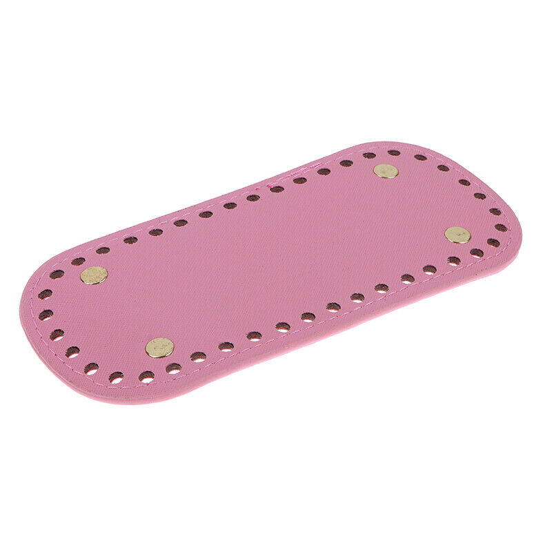 1Pc Oval Long Bottom For Knitted Bag PU Leather Bag Handmade Bottom With Holes