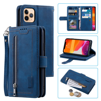 Zipper Leather Wallet Case For iPhone 17 Pro Max /16/15 Flip Cover