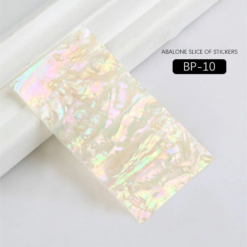 Nail Art Tool 3D Abalone Shell Slice Sticker Flakes Adhesive Decals DIY Manicure