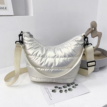Winter Space Handbags Padded Quilted Crossbody Bags Hobos Shoulder Messenger Bag