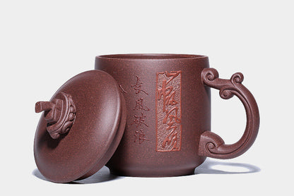 Full Handmade Office Cup With Handle Lid Health Care Real Yixing Zisha Tea Mug