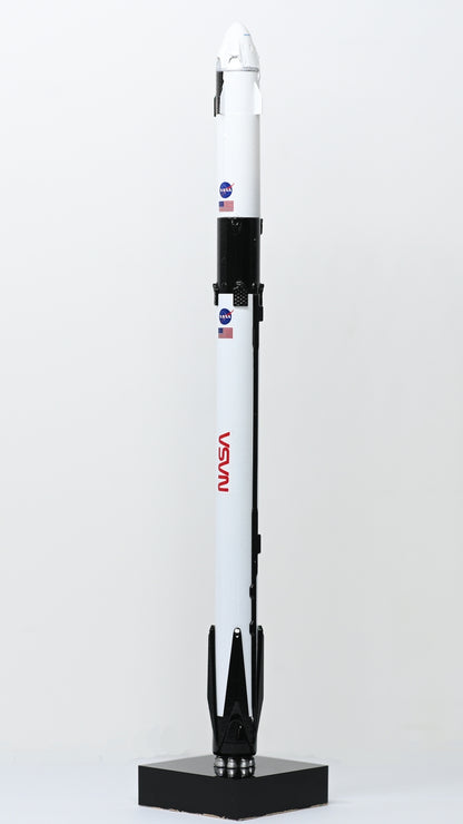 1:233 29CM SpaceX Falcon 9 Crew Dragon Elon Musk Rocket ABS Resin Diecast Model