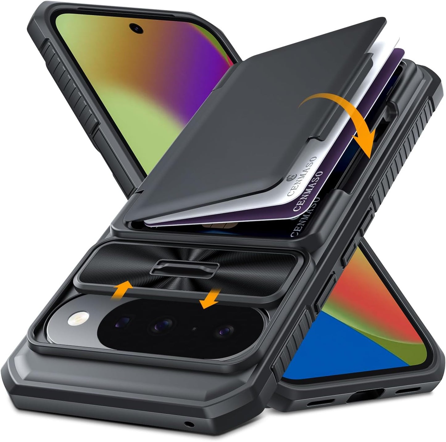for Google Pixel 10 Pro Case/Pixel 10 Case with Card Holder【Rfid Blocking】& Slid