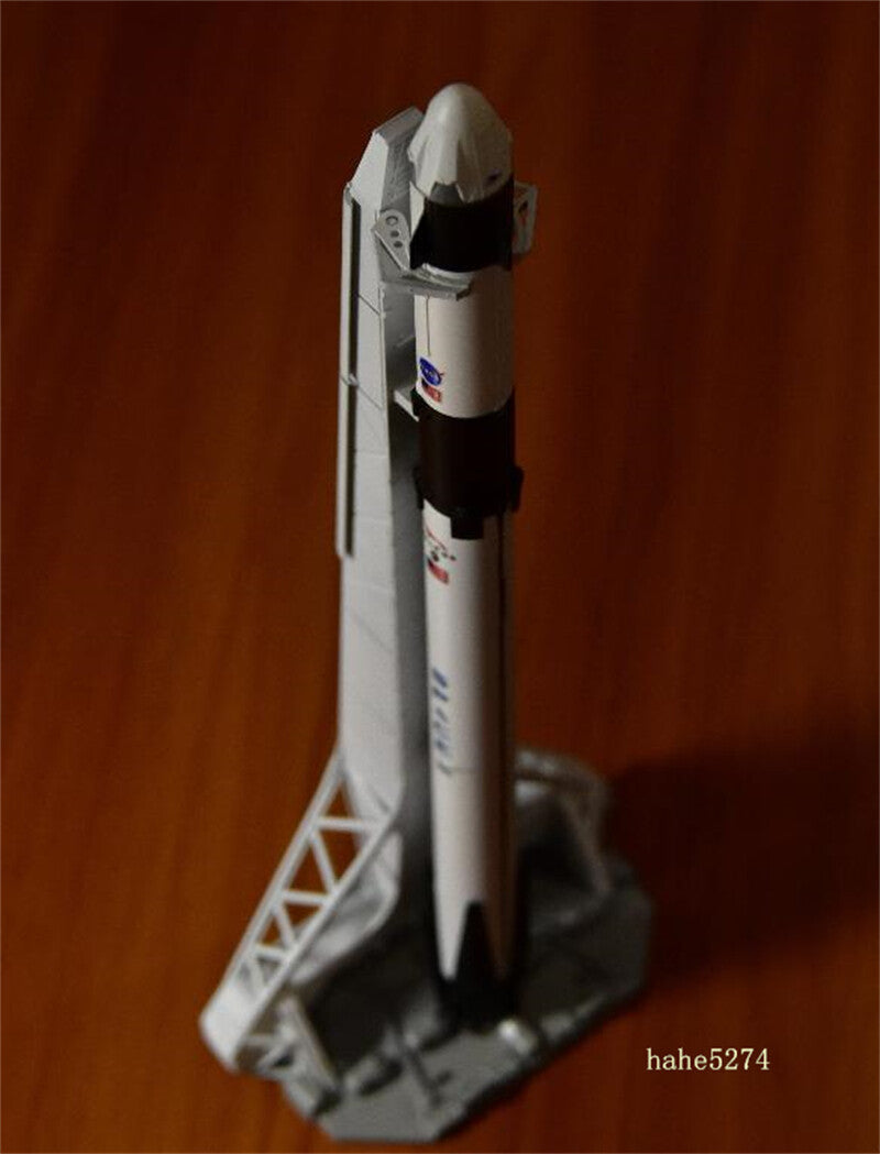SpaceX Falcon IX Rocket F9 Crewed Dragon + Tower Static Model