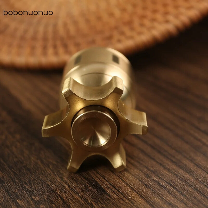 Brass Fingertip Gyro Torpedo Shape Stress Reducing Decorations