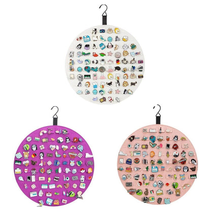 Jewelry Storage Bag 40cm Round Felt Brooch Badge Earring Display Board Organizer