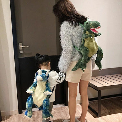 Backpack Parent-child Creative 3D Dinosaur Cartoon Plush Bag Children Kids Gifts