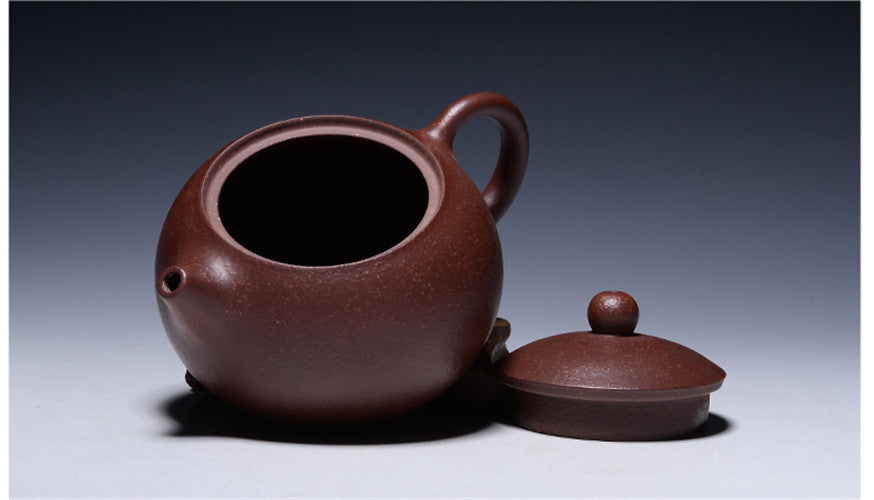 5.4 Oz Real Yixing Zisha Tea Pot Handmade Xishi Pot Marked Ball Shaped Inufser