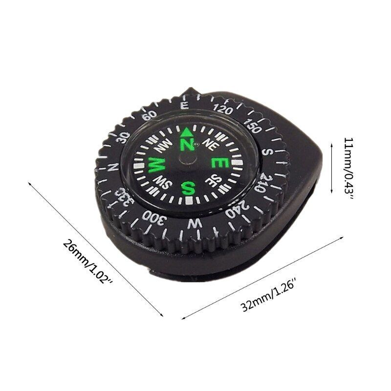 5pieces Mini Portable Compass Watch Band Slip Navigation Wrist Navigation Strap