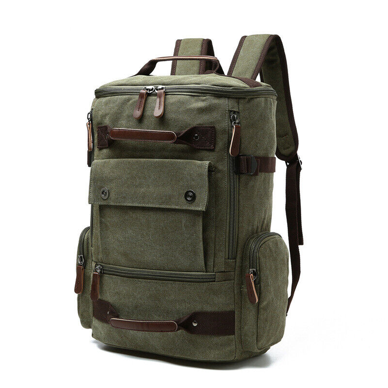 Men's Backpack Vintage Canvas Backpack Men Travel School Bags Large Capacity Bag