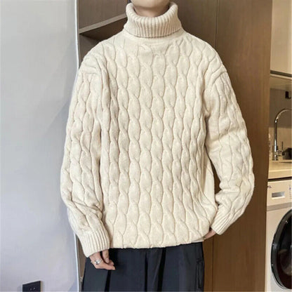 Turtleneck Sweater Men Warm Pullover Mens Sweaters Male