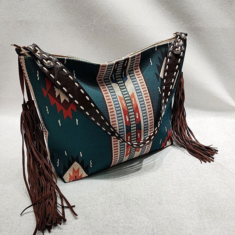 Woman Bags Female Handbag Hand Canvas Linen Shoulder Crossbody Bags Tassel