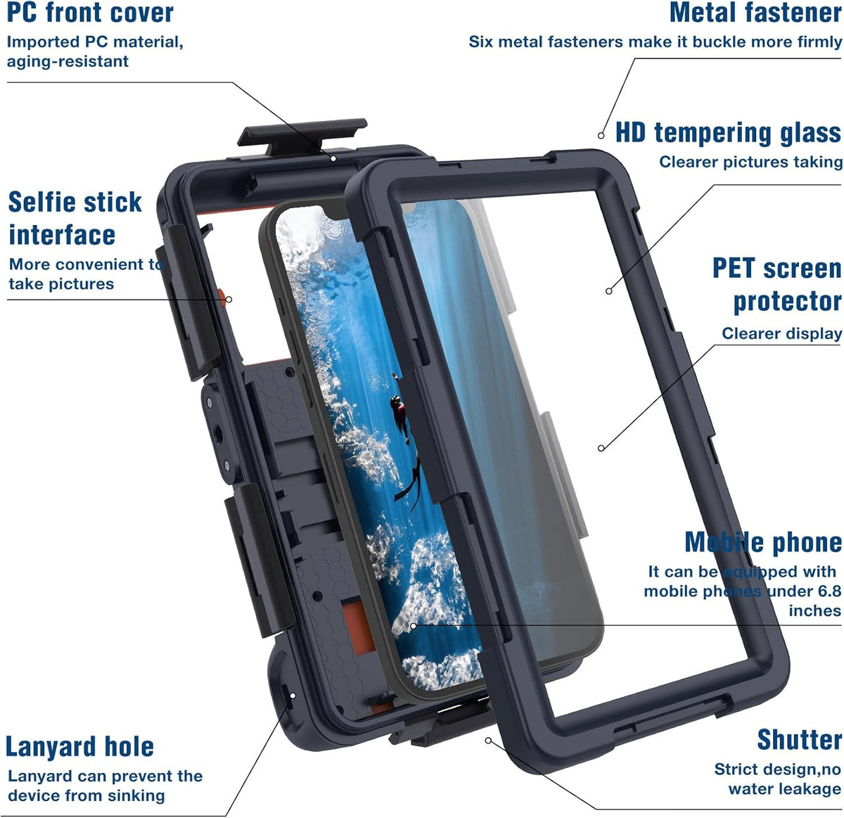 Underwater Phone Cases for Snorkeling, Waterproof Phone Case for Phone/Samsung